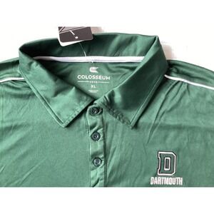 Colosseum Dartmouth Polo Shirt Men XL Green Short Sleeve Athletic Golf Casual